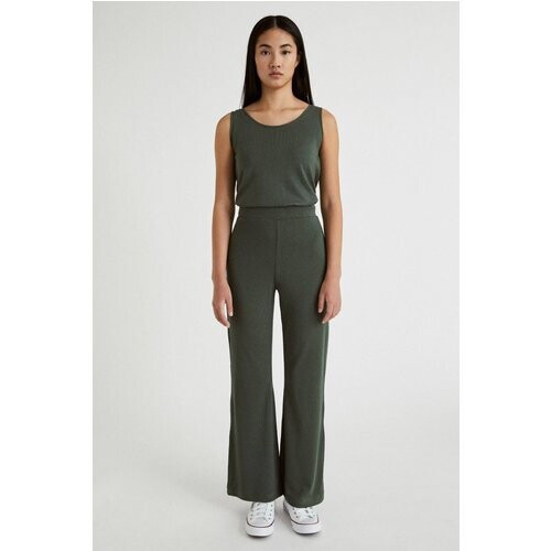 Infinitdenim dames vegan Gebreide Broek Circulair Groen Tweedehands