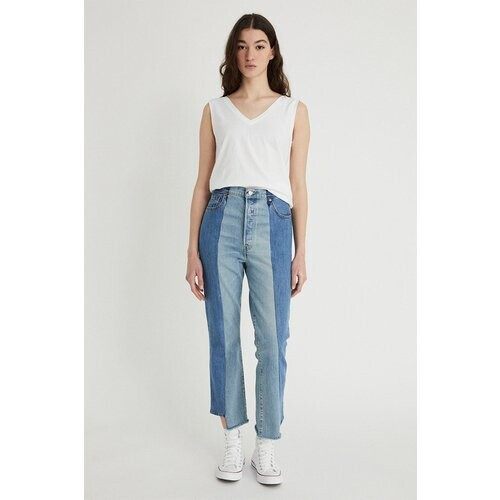 Infinitdenim dames vegan Jeans Upcycled Blauw Tweedehands