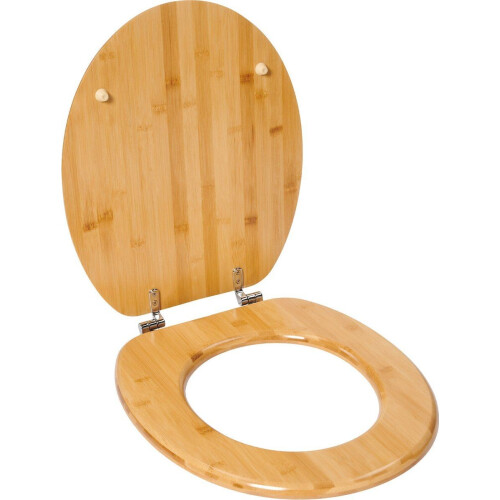Infinity Goods Bamboe WC Bril Emmy - Toiletbril - RVS Scharnieren - Bamboe Tweedehands