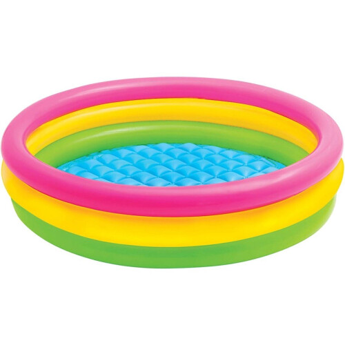 INTEX Sunset - Opblaasbaar zwembad - 3 ringen - 147x33 cm - Roze Tweedehands