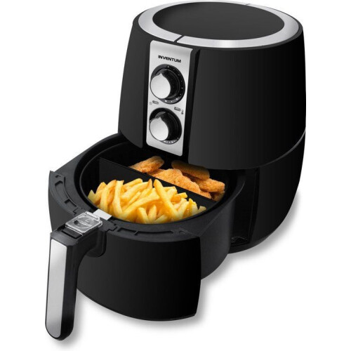 Inventum GF252HL - Airfryer - 2,5 liter - 80 tot 200°C - 1500 watt - Zwart/RVS