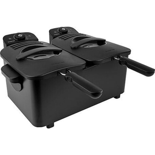 Inventum GF461B - Dubbele Frituurpan - 5L - Koude zone - 2x1800W - Zwart