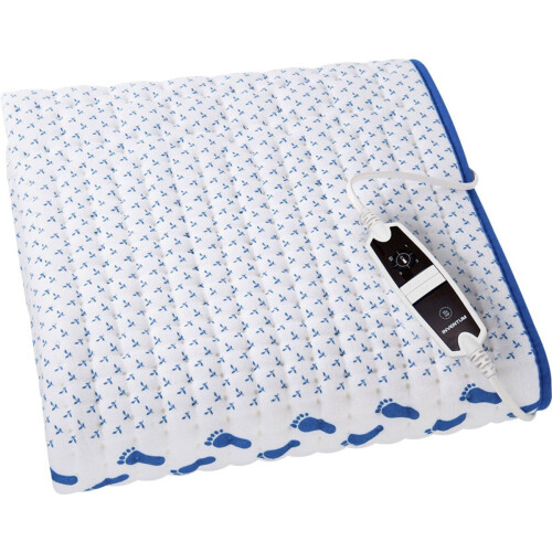 Inventum HN1312V - Elektrische onderdeken - Aparte voetenzone - 1-persoons - 150 x 80 cm - Fleece/Katoen - Wit/Blauw Tweedehands
