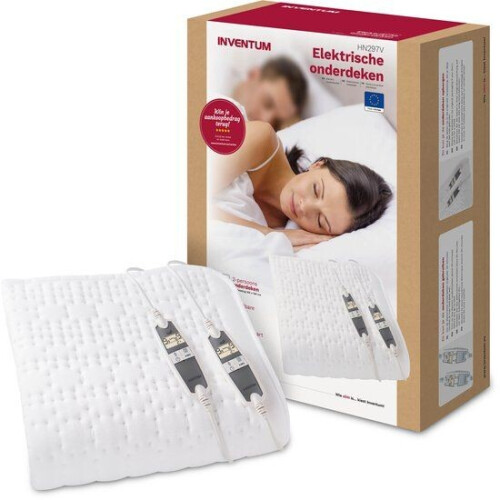 Inventum HN297V - Elektrische onderdeken - 9 warmtestanden - 2 zones apart instelbaar - Wit