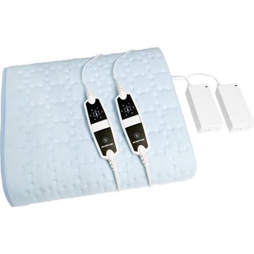 Inventum HNL4212Z - Elektrische onderdeken - Zwakstroom - Extra warme voetenzone - 2 persoons - 160x140 cm - Fleece - Lichtblauw Tweedehands