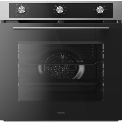 Inventum IOH6072RK - Inbouw oven - Hetelucht - 72 liter - 60 cm hoog - Tot 250 graden - Zwart/RVS Tweedehands