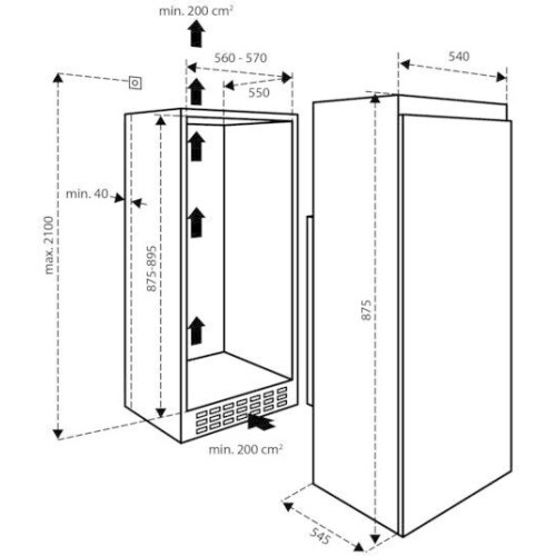 Inventum IVR0881S - Vrieskast - Inhoud 99l - Energieklasse E (2021) - 3 vriesladen Tweedehands