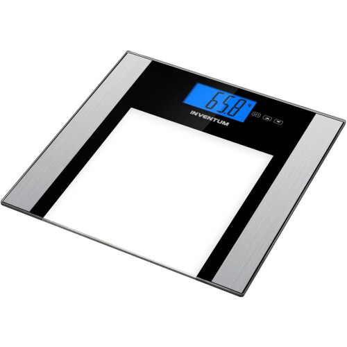 Inventum PW708ZW - Personenweegschaal - Digitaal - Lichaamsanalyse tot 180 kg - Zwart/RVS