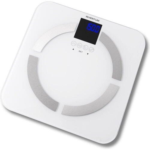 Inventum PW720BG - Personenweegschaal - Lichaamsanalyse - Tot 150 kg - Wit/RVS