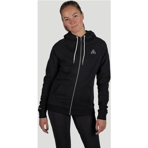 Iron Roots dames vegan Hoodie Full-Zip Unisex Performance Zwart Tweedehands