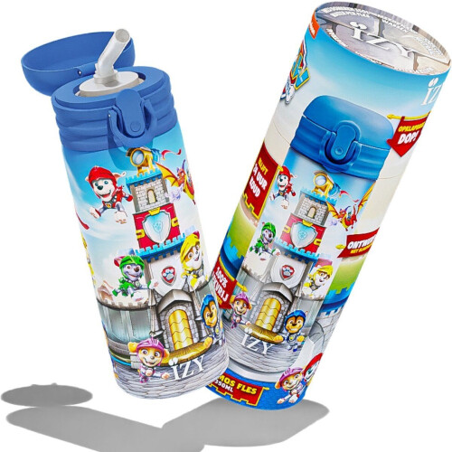 IZY Drinkfles - Kinderbeker - Paw Patrol - Inclusief donatie - Waterfles met Rietje - Thermosbeker - RVS - 6 uur lang warm - 350 ml Tweedehands