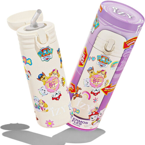 IZY Drinkfles - Kinderbeker - Paw Patrol - Inclusief donatie - Waterfles met Rietje - Thermosbeker - RVS - 6 uur lang warm - 500 ml Tweedehands