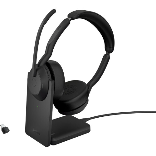 Jabra Evolve2 55 - Wireless Hoofdtelefoon - Noise-Cancelling - Zwart Tweedehands