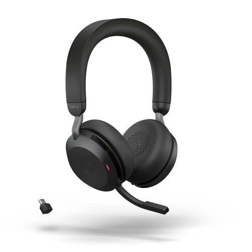 Jabra Evolve2 75 Headset Bedraad en draadloos Hoofdband Kantoor/callcenter USB Type-C Bluetooth Zwart