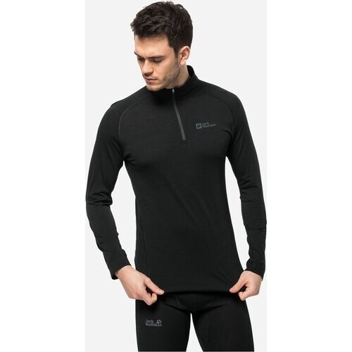 Jack Wolfskin Alpspitze Wol Shirt Zwart Tweedehands