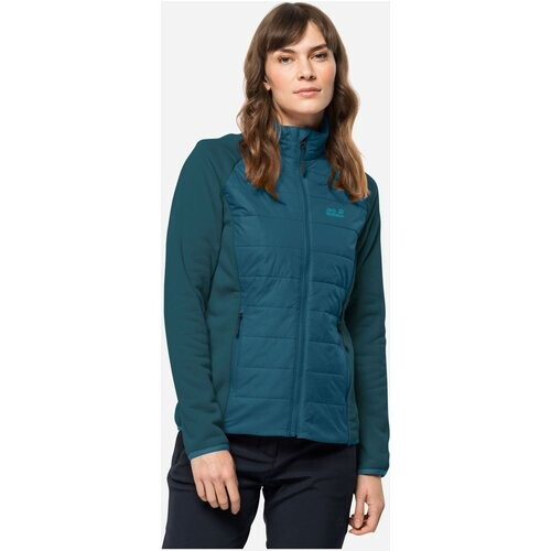 Jack Wolfskin Bergland Hybride Dames Jas Middenblauw/Blauw