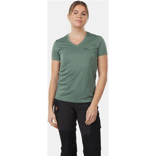 Jack Wolfskin Crosstrail Tee Dames Middengroen Tweedehands