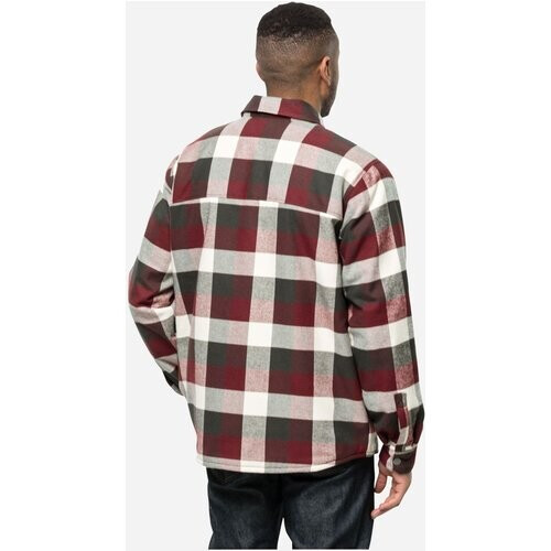 Jack Wolfskin Felsenweg Gevoerd Shirt Donkerrood/Geschakeerd Tweedehands