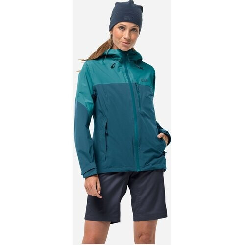 Jack Wolfskin Go-Hike Hardshell Jas Dames Middenblauw/Blauw Tweedehands