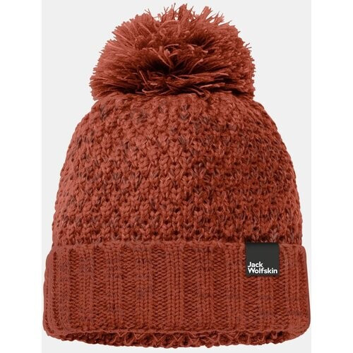 Jack Wolfskin High Loft Knit Cap Muts Donkerrood Tweedehands