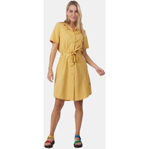 Jack Wolfskin Holiday Midi Dress Jurk Dames Geel Tweedehands