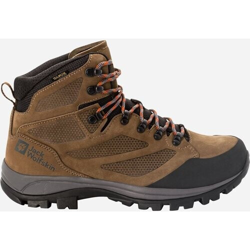 Jack Wolfskin Rebellion Texapore Mid Wandelschoen Bruin/Rood Tweedehands
