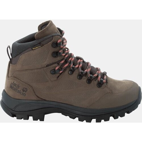 Jack Wolfskin Rebellion Texapore Mid Wandelschoen Dames Bruin/Zwart Tweedehands