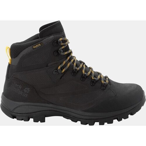 Jack Wolfskin Rebellion Texapore Mid Wandelschoen Zwart/Geel Tweedehands