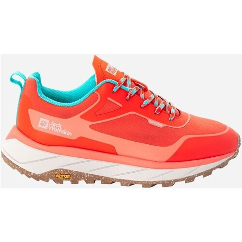 Jack Wolfskin Terrashelter Low Softshell Wandelschoen Dames Rood/Blauw Tweedehands