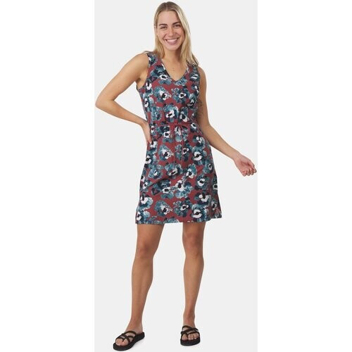 Jack Wolfskin Tioga Road Flower Dress Jurk Dames Middenrood/Ass. Bloem Tweedehands
