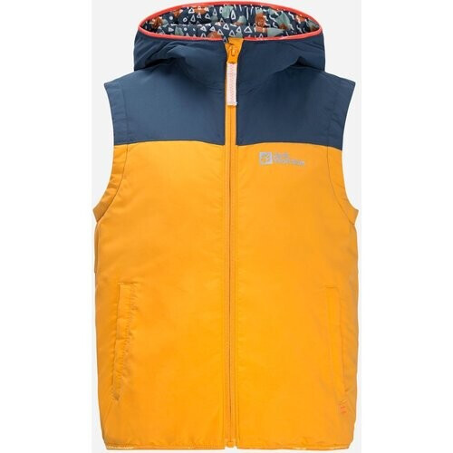 Jack Wolfskin Villi Vest Bodywarmer Kids Geel/Marineblauw Tweedehands