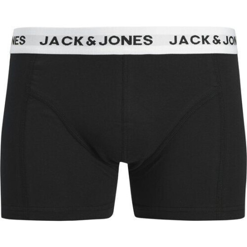 JACK&JONES JACSTEPH SOLID TRUNKS - Boxershorts - Elastische tailleband - Zwart/Wit (12-pack)