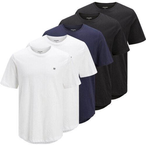 JACK&JONES JPRBLABRODY TEE SS CREW NECK - Heren T-shirt - O-hals - Regular fit - Maat XL (5-pack)