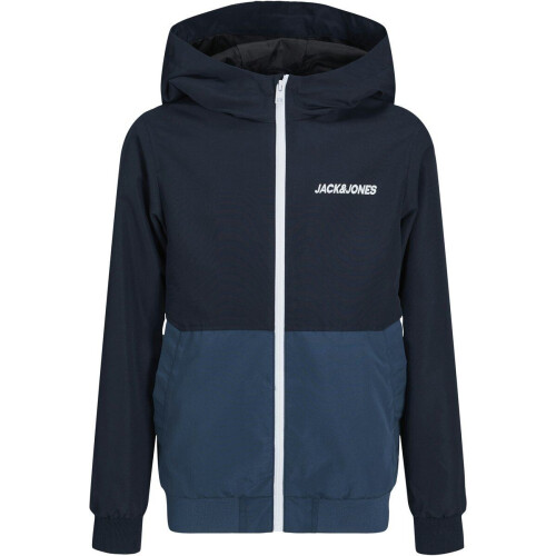 JACK&JONES JUNIOR JJERUSH BLOCKING HOOD BOMBER NOOS JNR - Jongens Jas - Water- en windafstotend - Navy (152) Tweedehands