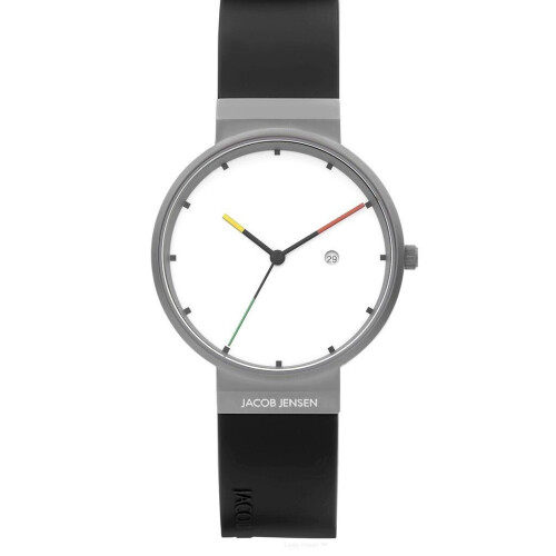 Jacob Jensen Titanium 642 - Design Horloge - 36mm - Witte Wijzerplaat