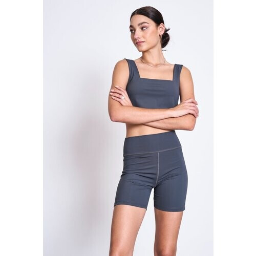 JAN 'N JUNE dames vegan Active Biker Shorts Crail Effen Grijs Tweedehands