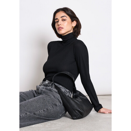 JAN N JUNE dames vegan Coltrui Mio Rib Zwart Tweedehands