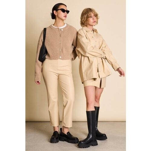 JAN 'N JUNE dames vegan De Vegan Gecoat Broek Boter Tweedehands