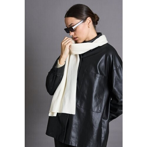 JAN 'N JUNE dames vegan Gebreide Sjaal Staten Offwhite Tweedehands