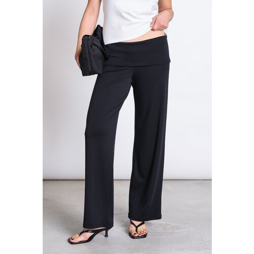 JAN N JUNE dames vegan Legging Foldover Naro Zwart Tweedehands