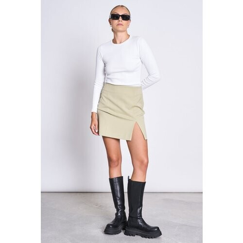 JAN 'N JUNE dames vegan Minirok Ainoha Pistache Tweedehands