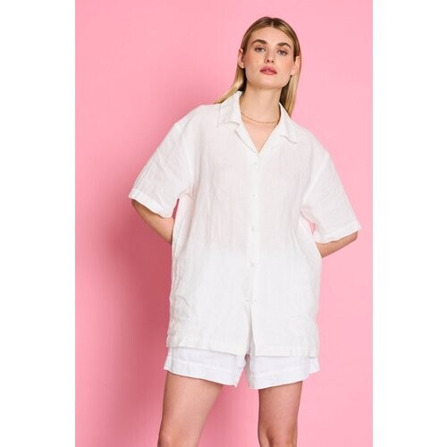 JAN 'N JUNE dames vegan Overhemd Gent Wit Tweedehands