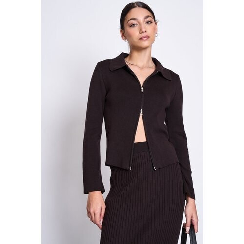 JAN 'N JUNE dames vegan Ritsvest Tyrie Espresso Bruin Tweedehands