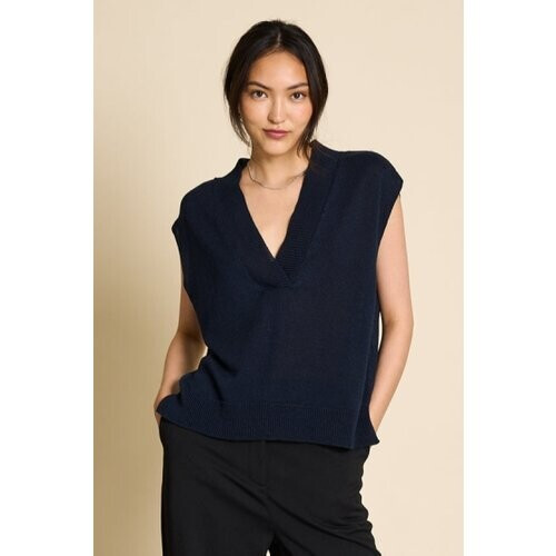 JAN 'N JUNE dames vegan Slipover Hada Donker Denim Blauw Tweedehands