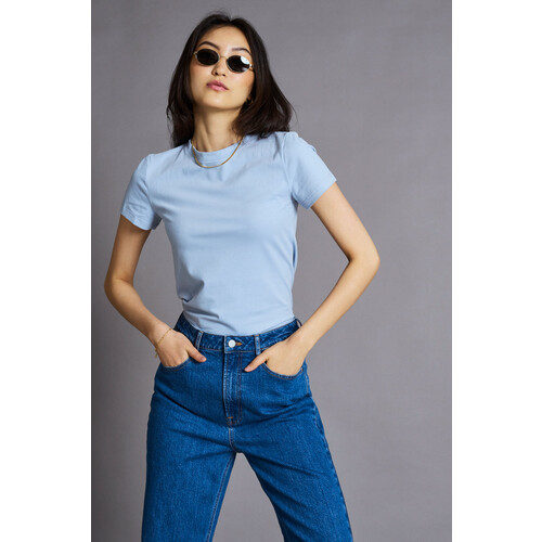 JAN 'N JUNE dames vegan T-Shirt Palooma Lichtblauw Tweedehands