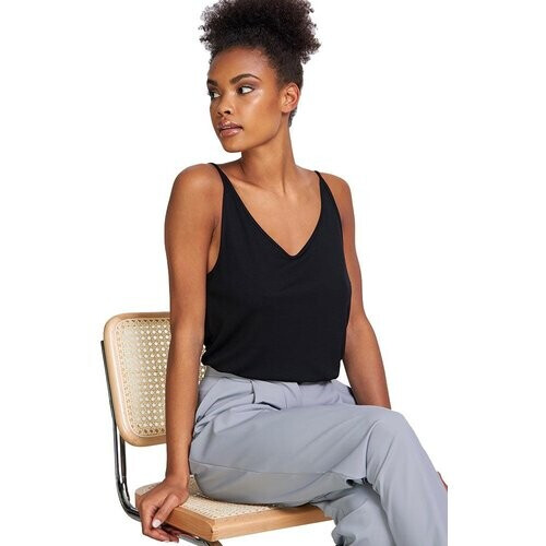 JAN 'N JUNE dames vegan Triangle Top Zwart Tweedehands