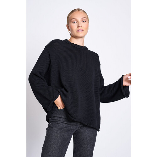 JAN N JUNE dames vegan Trui Sona Zwart Tweedehands