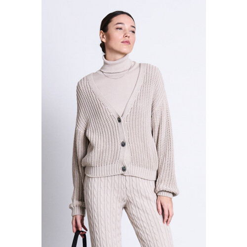 JAN 'N JUNE dames vegan Vest Lena Ivoor Tweedehands