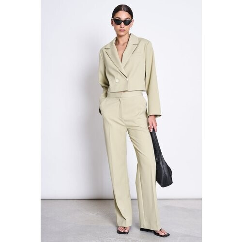JAN 'N JUNE dames vegan Wijde Broek Coralia Pistache Groen Tweedehands