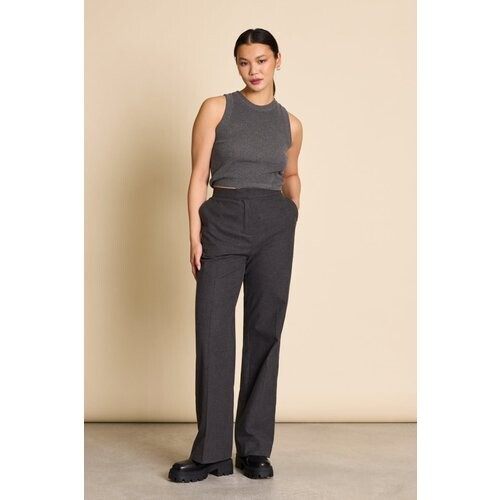 JAN 'N JUNE dames vegan Wijde Broek Coralio Donkergrijs Tweedehands